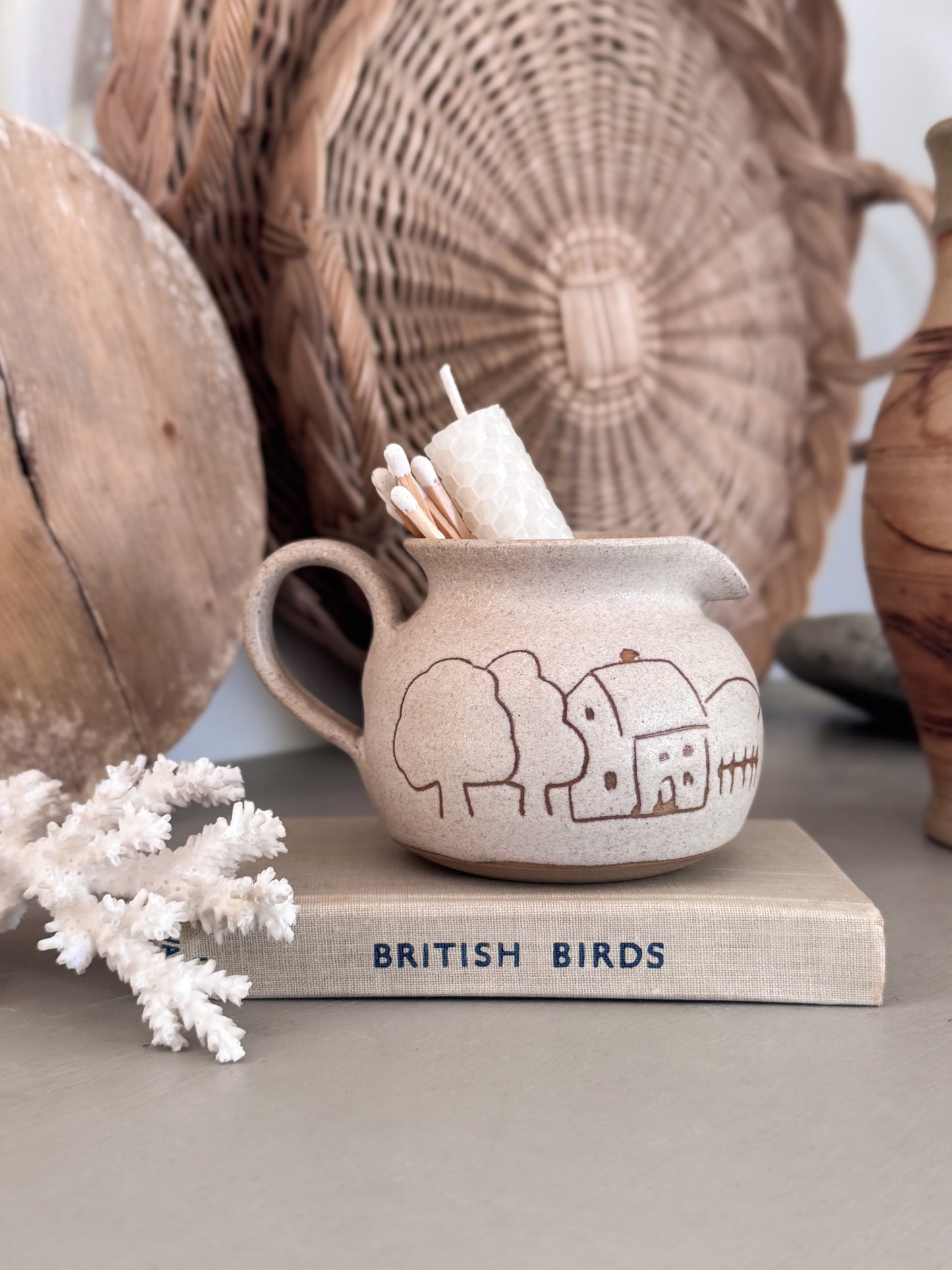 Vintage Studio Pottery ‘Little Cottage’ Creamer Jug