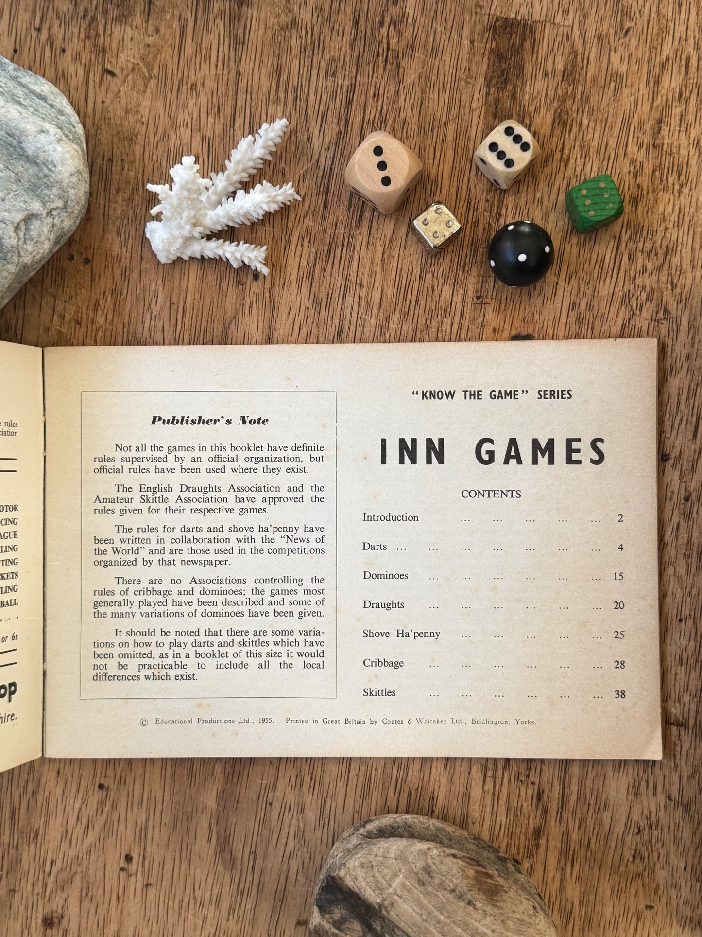 Vintage Know the Game Book – Inn Games (1955)