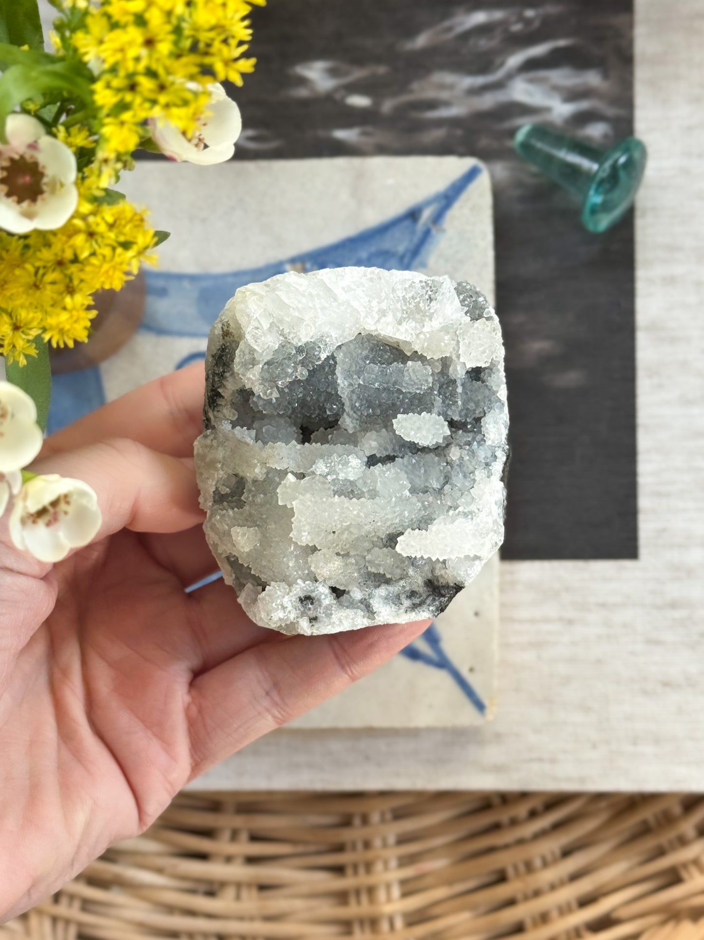 Natural Apophyllite Crystal Cluster Specimen (Option 3)
