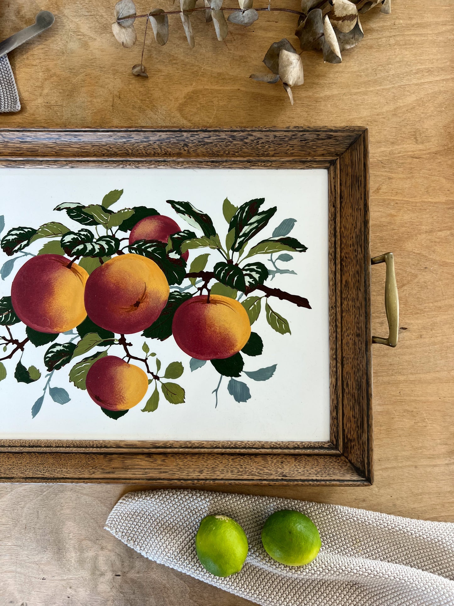 Antique Edwardian Villeroy & Boch Large Peaches Serving Tray