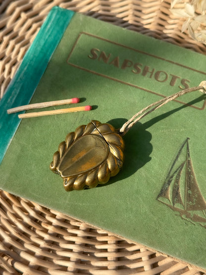 Antique Solid Brass ‘Roped’ Vesta Case