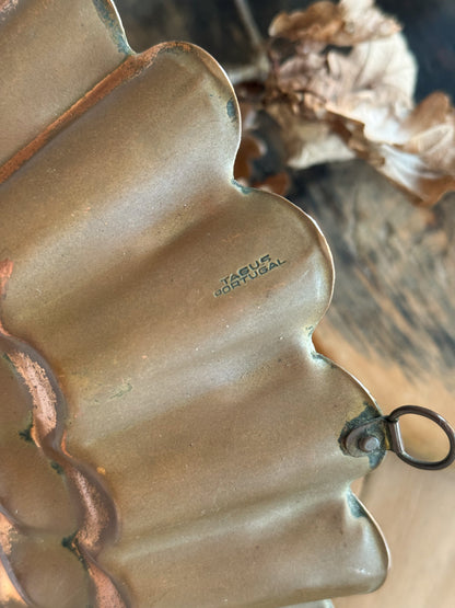 Large Vintage Copper Flower Jelly Mould by TAGUS, Portugal