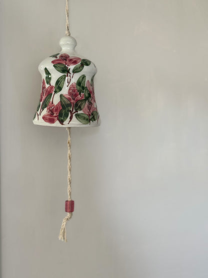 Vintage Handpainted Mediterranean Studio Pottery Bell