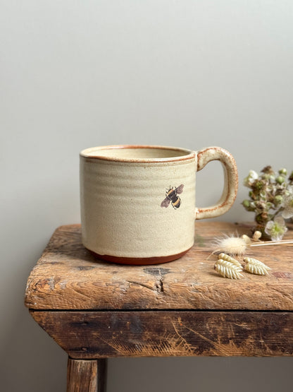 Handmade Studio Pottery Honey Bee Mug by Julia Smith Ceramics