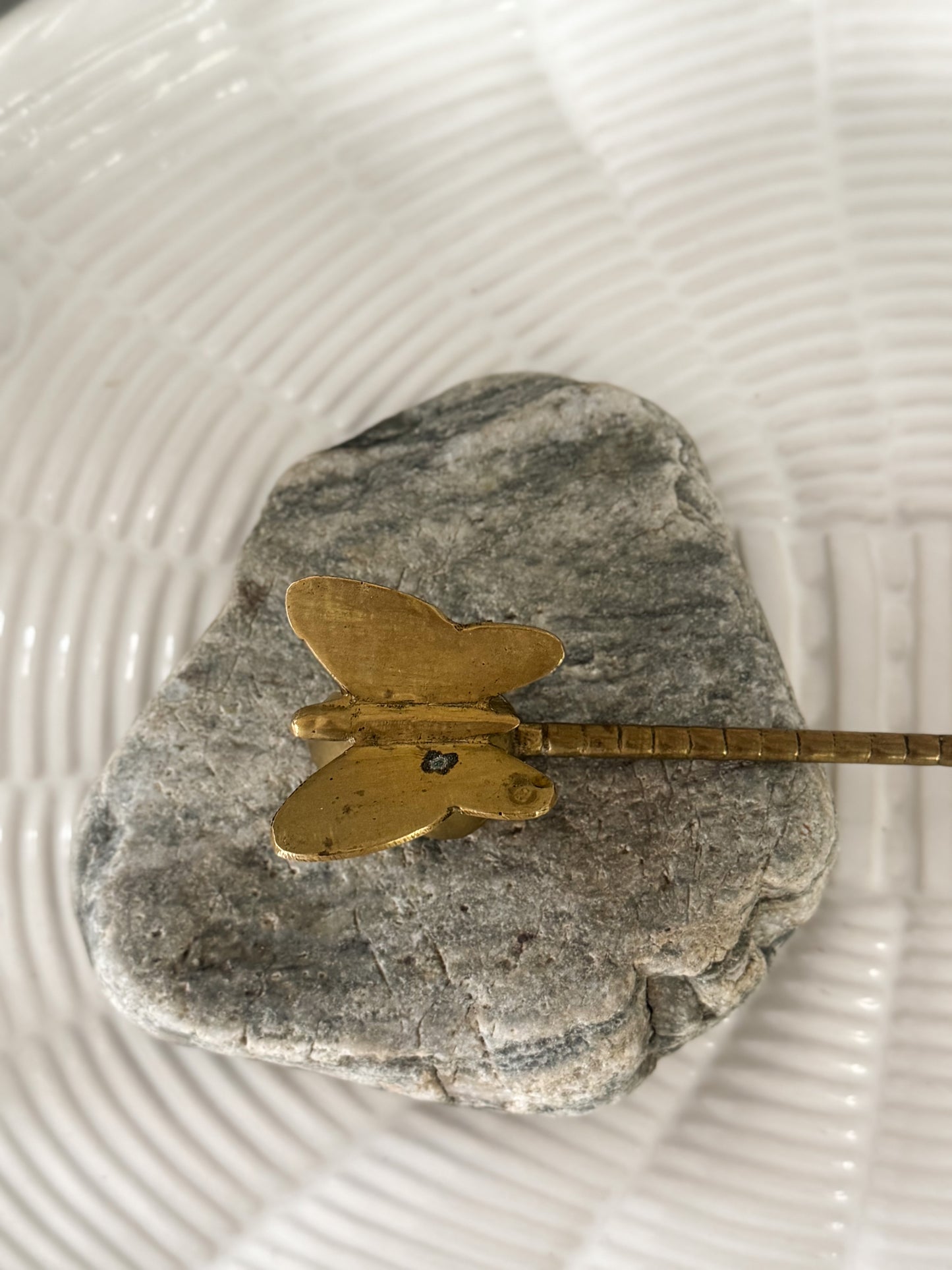 Vintage Solid Brass Butterfly Candle Snuffer