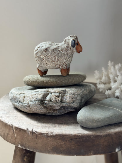 Vintage Studio Pottery Sheep Sculpture