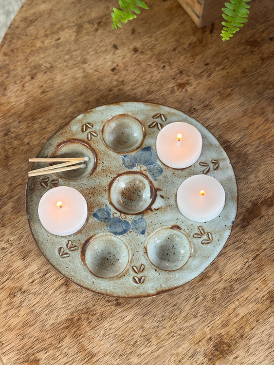 Vintage French Studio Pottery Escargot Dish