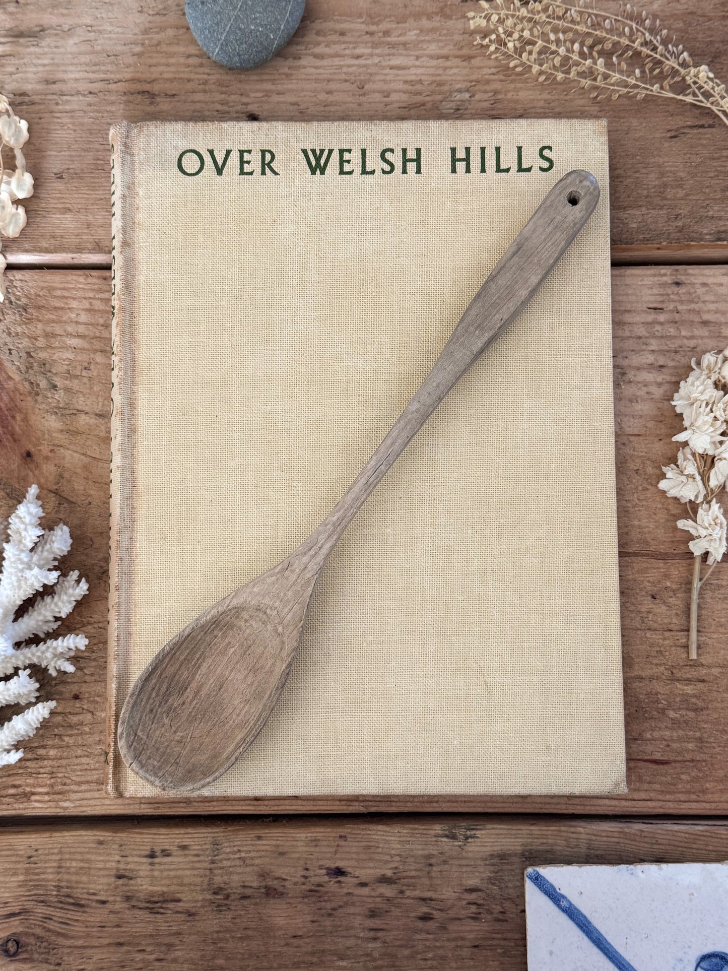 Vintage Handcarved Wooden Mixing Spoon
