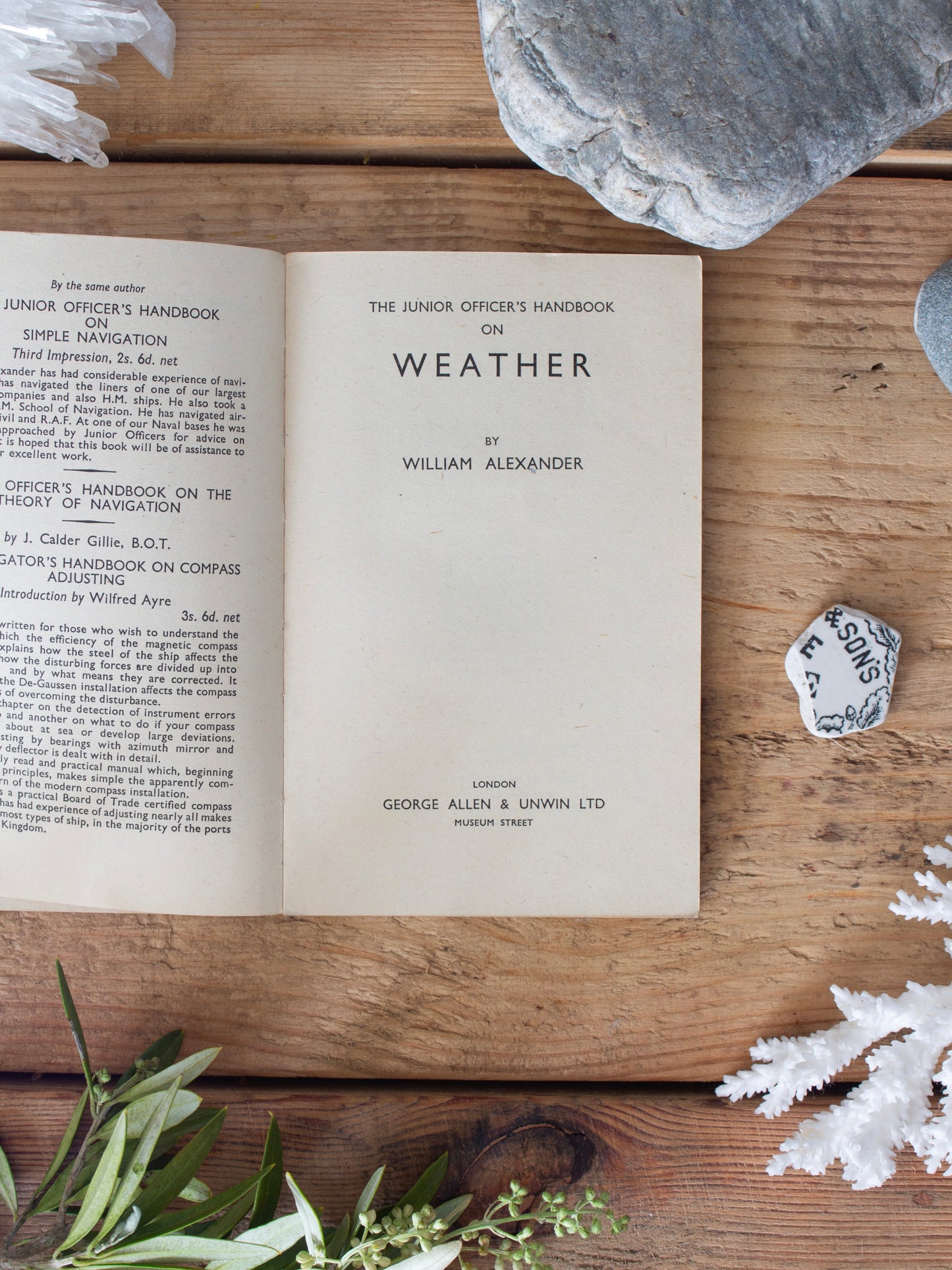 The Junior Officer’s Handbook on Weather, William Alexander, 1943, First Edition