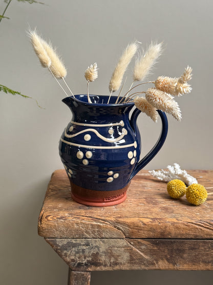 Vintage Welsh Studio Pottery Slipware Creamer Jug by St Fagans Pottery