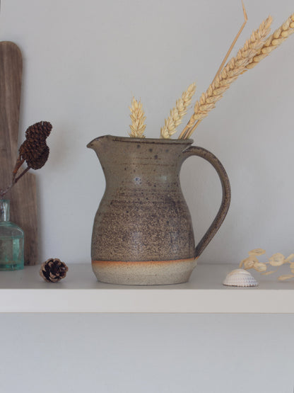 Vintage Studio Pottery Speckled Three-Tone Jug