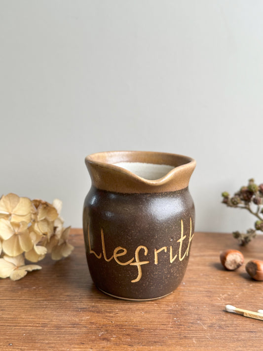 Vintage Welsh Studio Pottery ‘Llefrith’ Milk Jug by Abaty Pottery