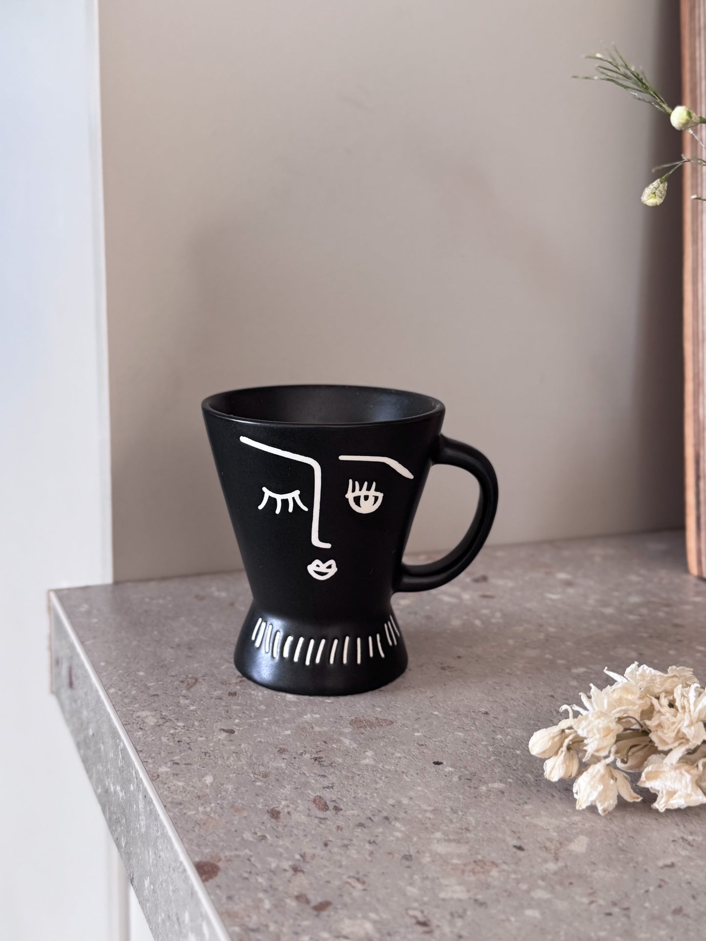 Contemporary French Sculptural Face Mug by Maisons du Monde