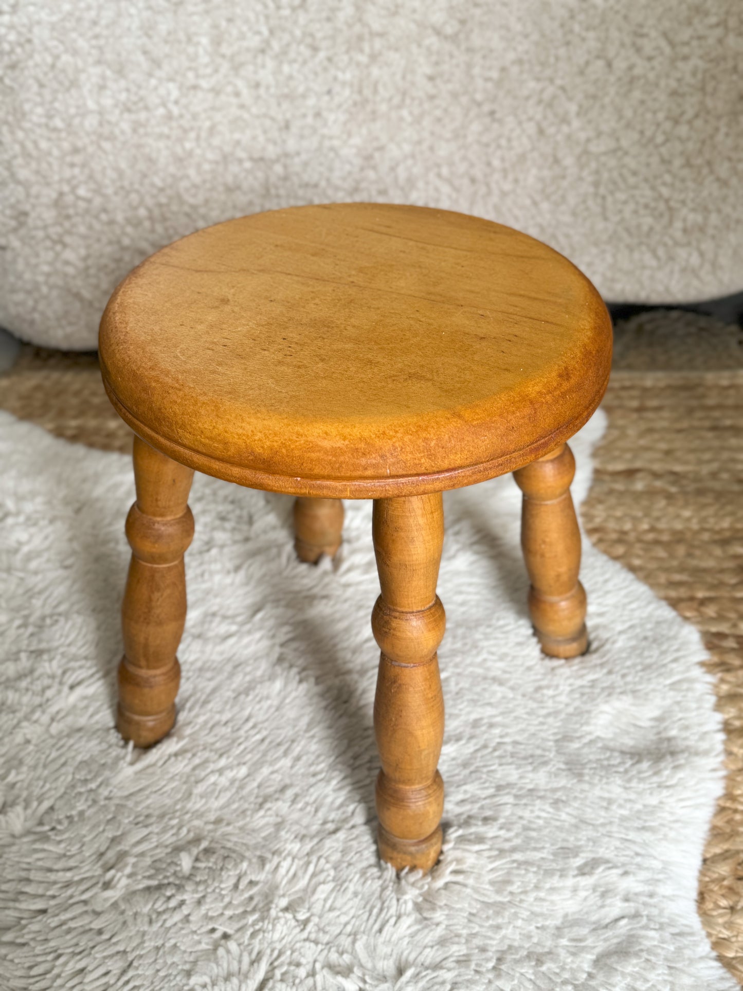 Vintage Pine Milking Stool