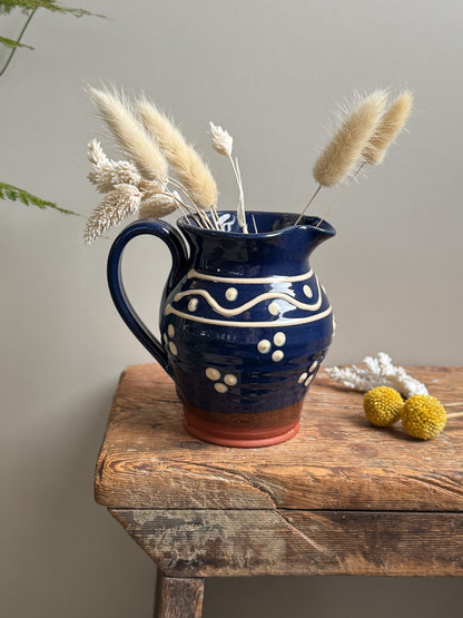 Vintage Welsh Studio Pottery Slipware Creamer Jug by St Fagans Pottery