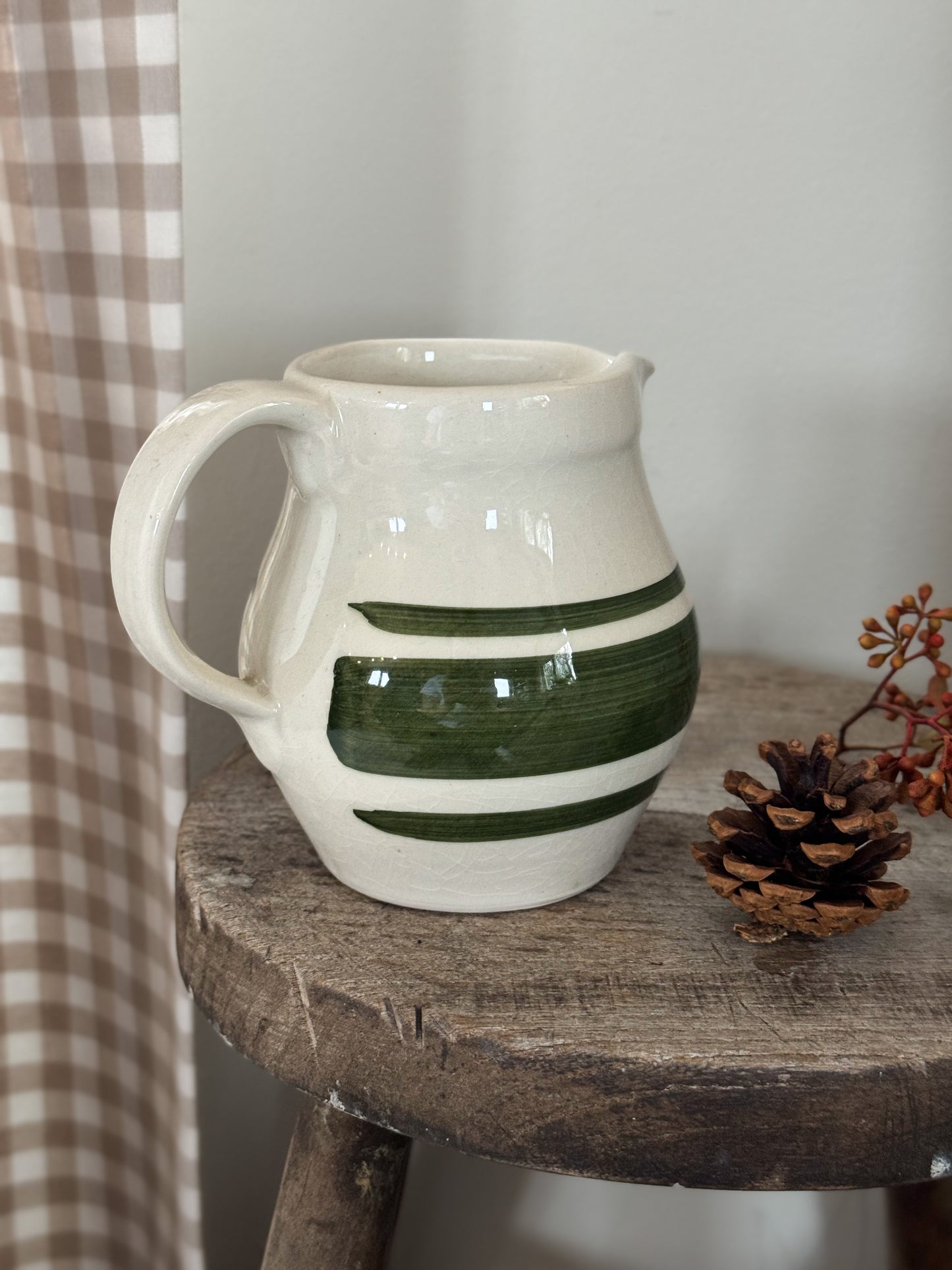 Vintage Welsh Studio Pottery ‘Llefrith’ Milk Jug, Garreg Pottery, Wales