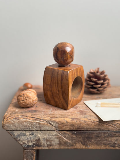 Vintage Hand-Carved Solid Wood Nutcracker