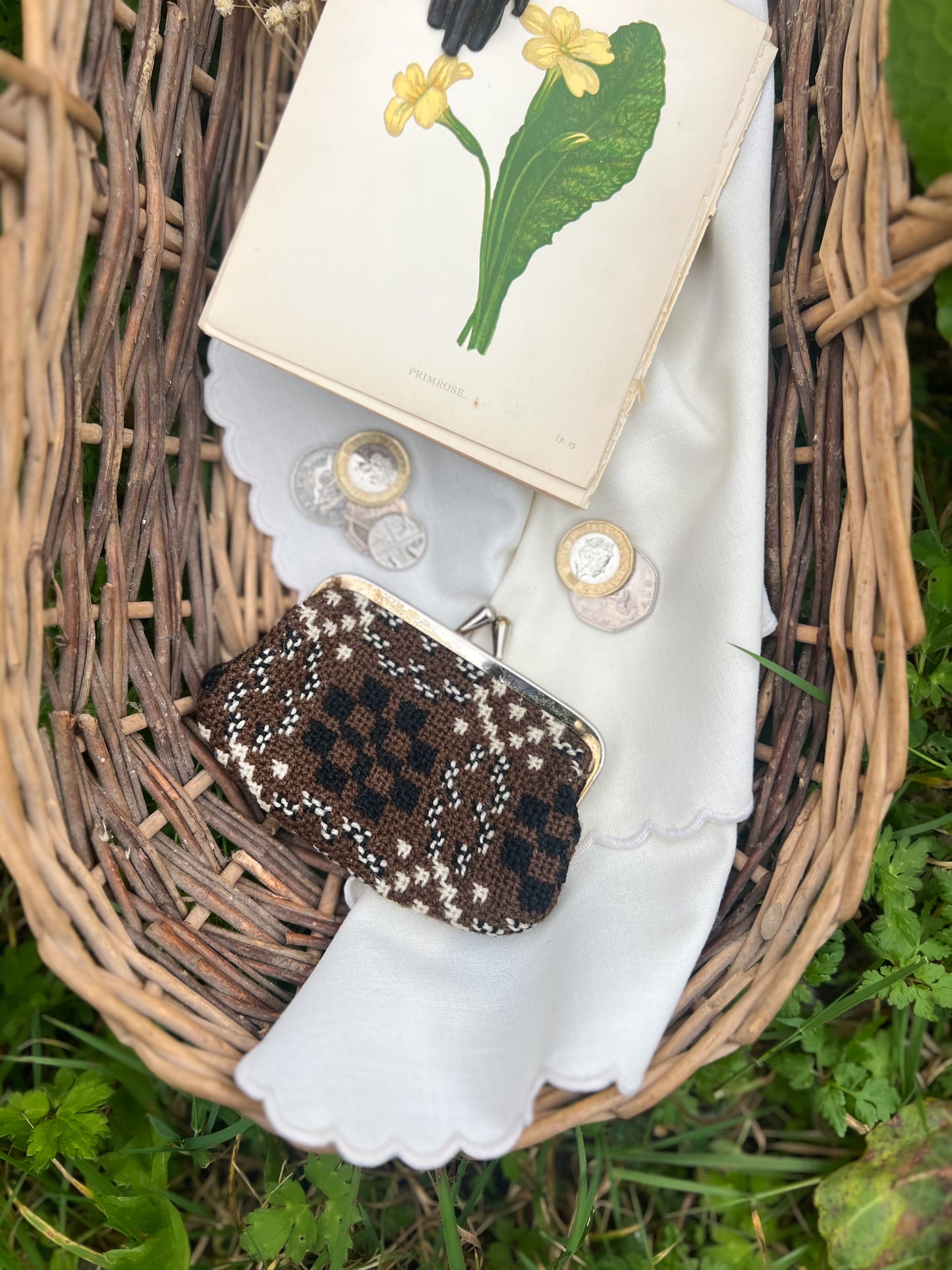 Vintage 1970s Welsh Wool Coin Purse