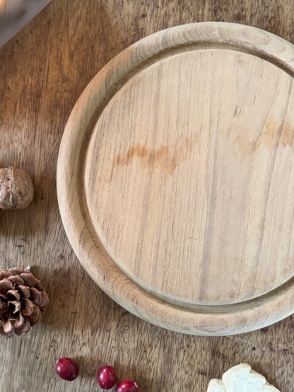 Vintage Round Pine Bread Board