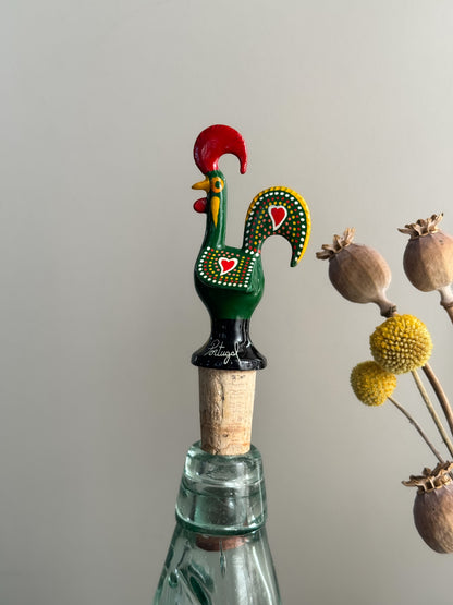 Vintage Portuguese Rooster Bottle Stopper