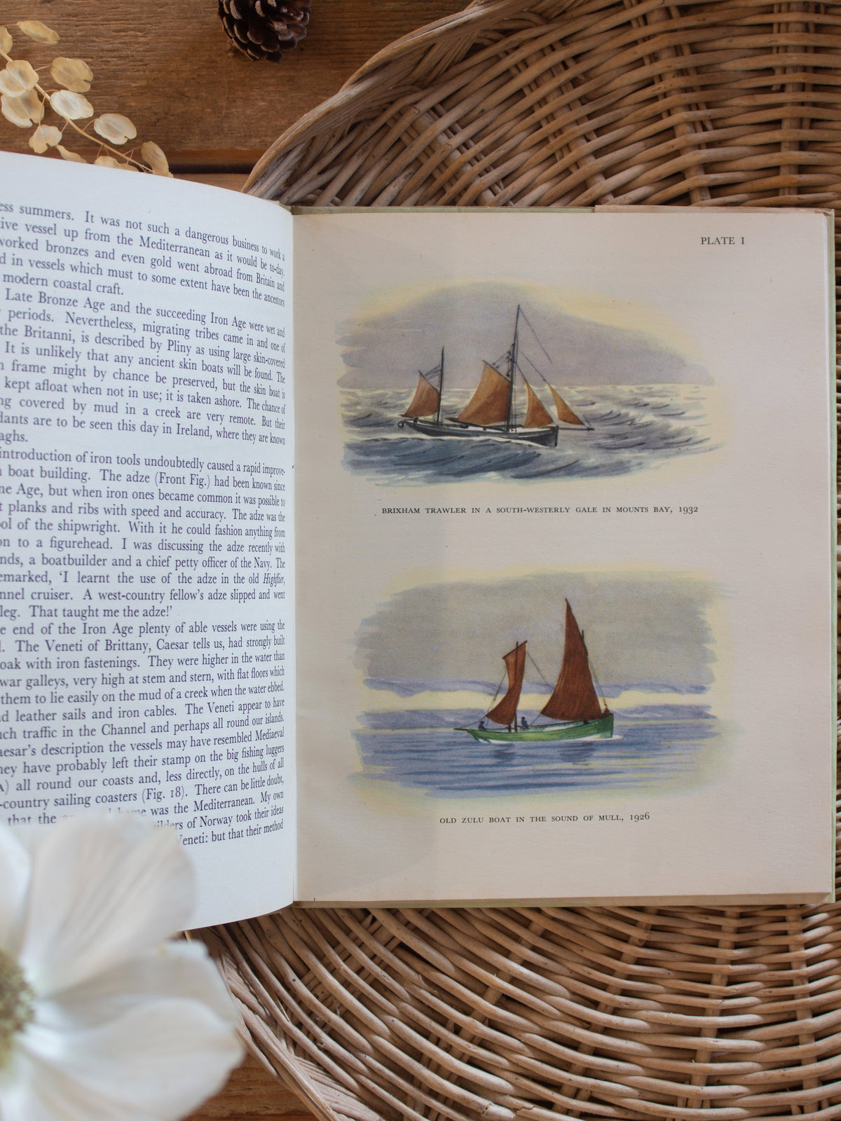 1952 First Edition Coastwise Craft by T. C. Lethbridge • Illustrated Maritime Field Study Book