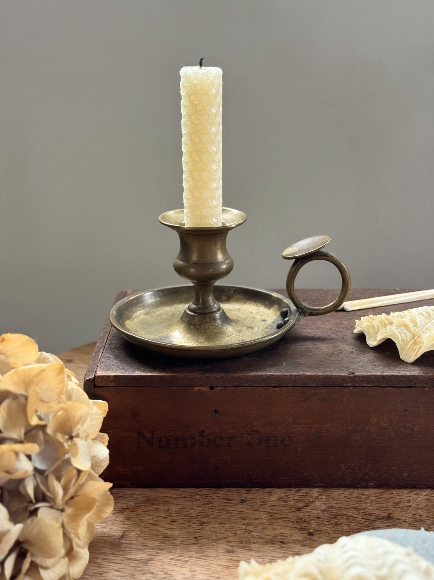 Antique Handmade Solid Brass Chamberstick