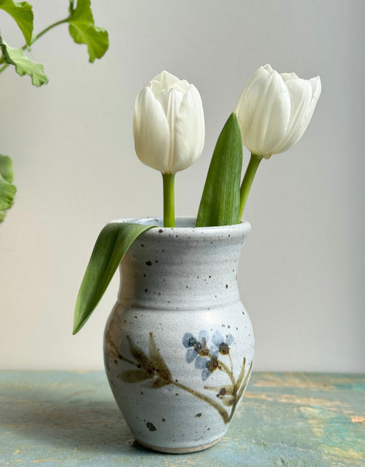 Studio Pottery 'Forget Me Not' Vase
