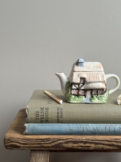 Vintage Porcelain Miniature Cottage Teapot (Option 1)