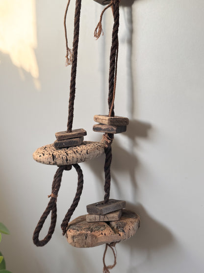 Vintage French Fishing Boat Floats, Hand-Carved with Initials ‘JP’