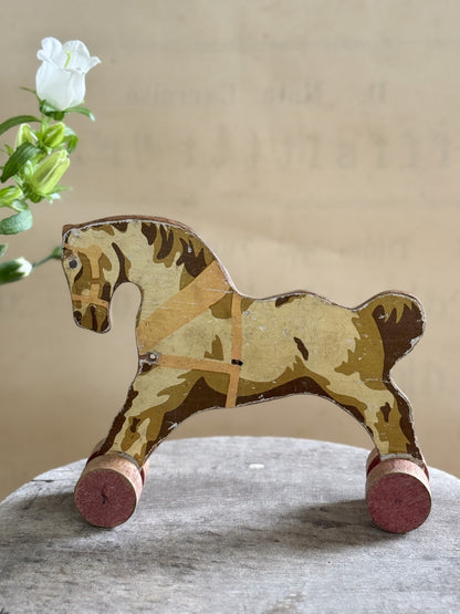 Handmade Vintage Playworn Wooden Horse