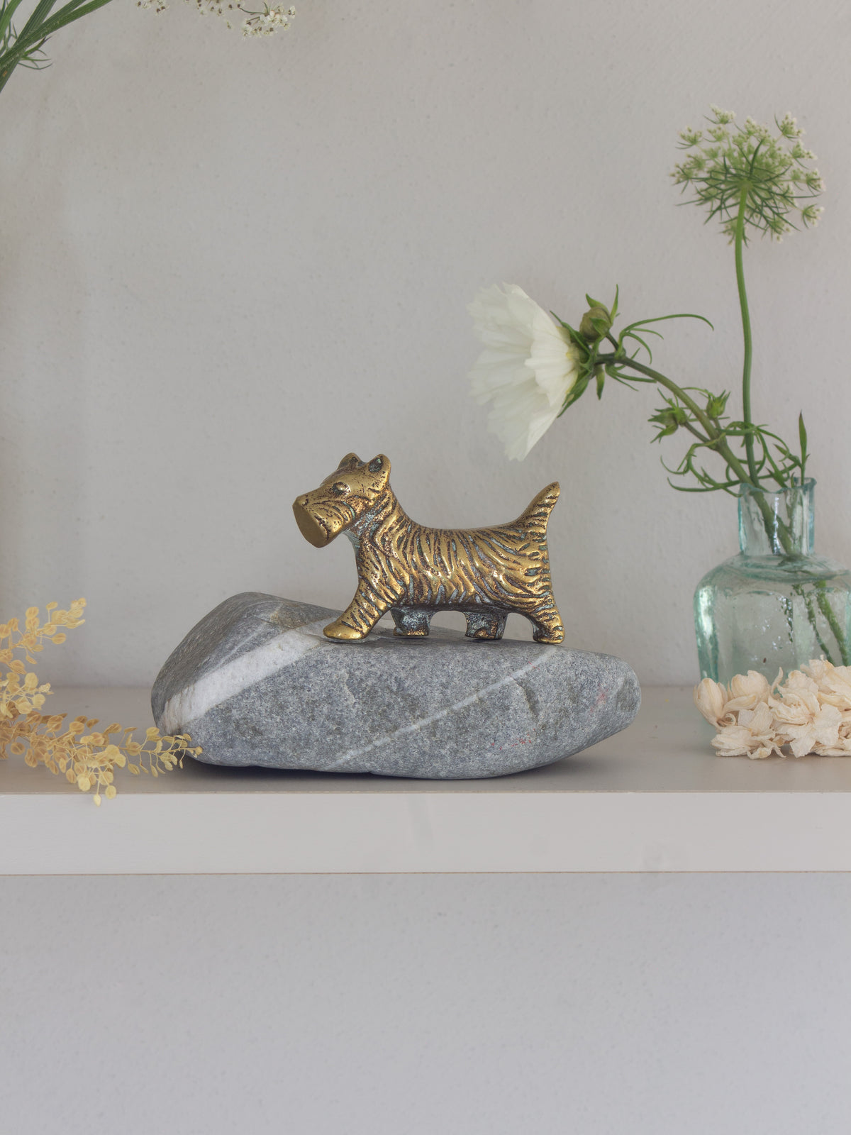 Vintage Solid Brass Scotty Dog Miniature