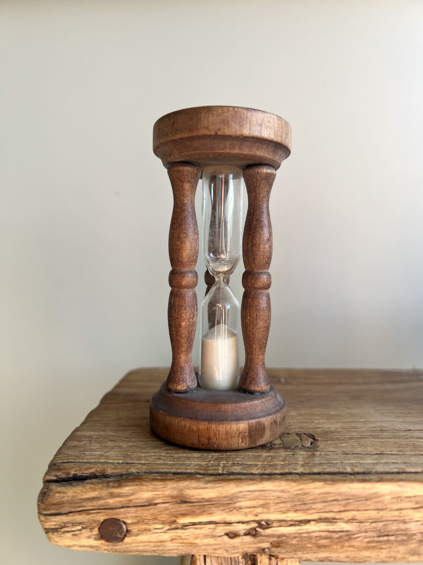 Vintage Miniature Wooden Sand Timer