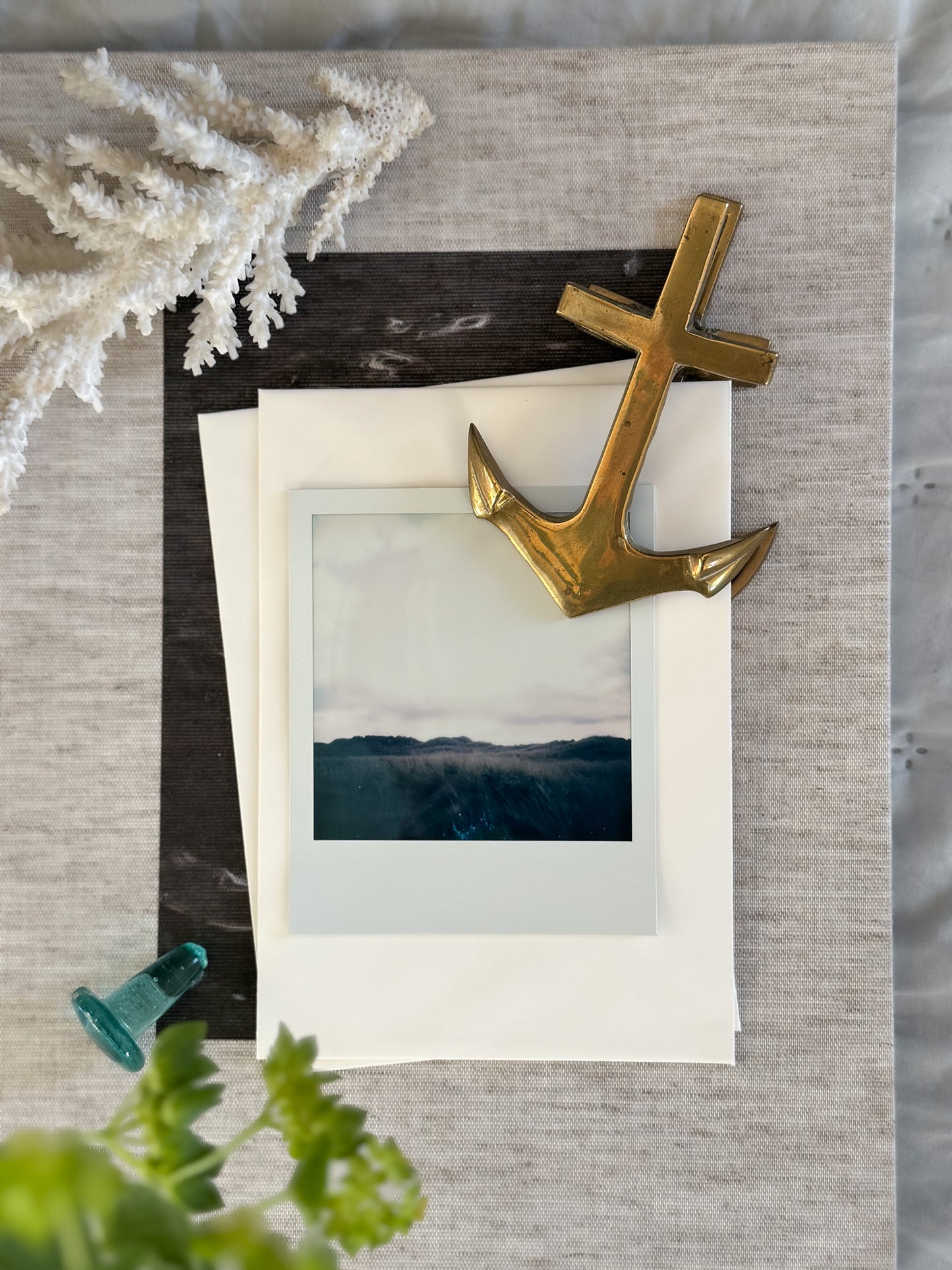 Vintage Solid Brass Anchor Letter Clip