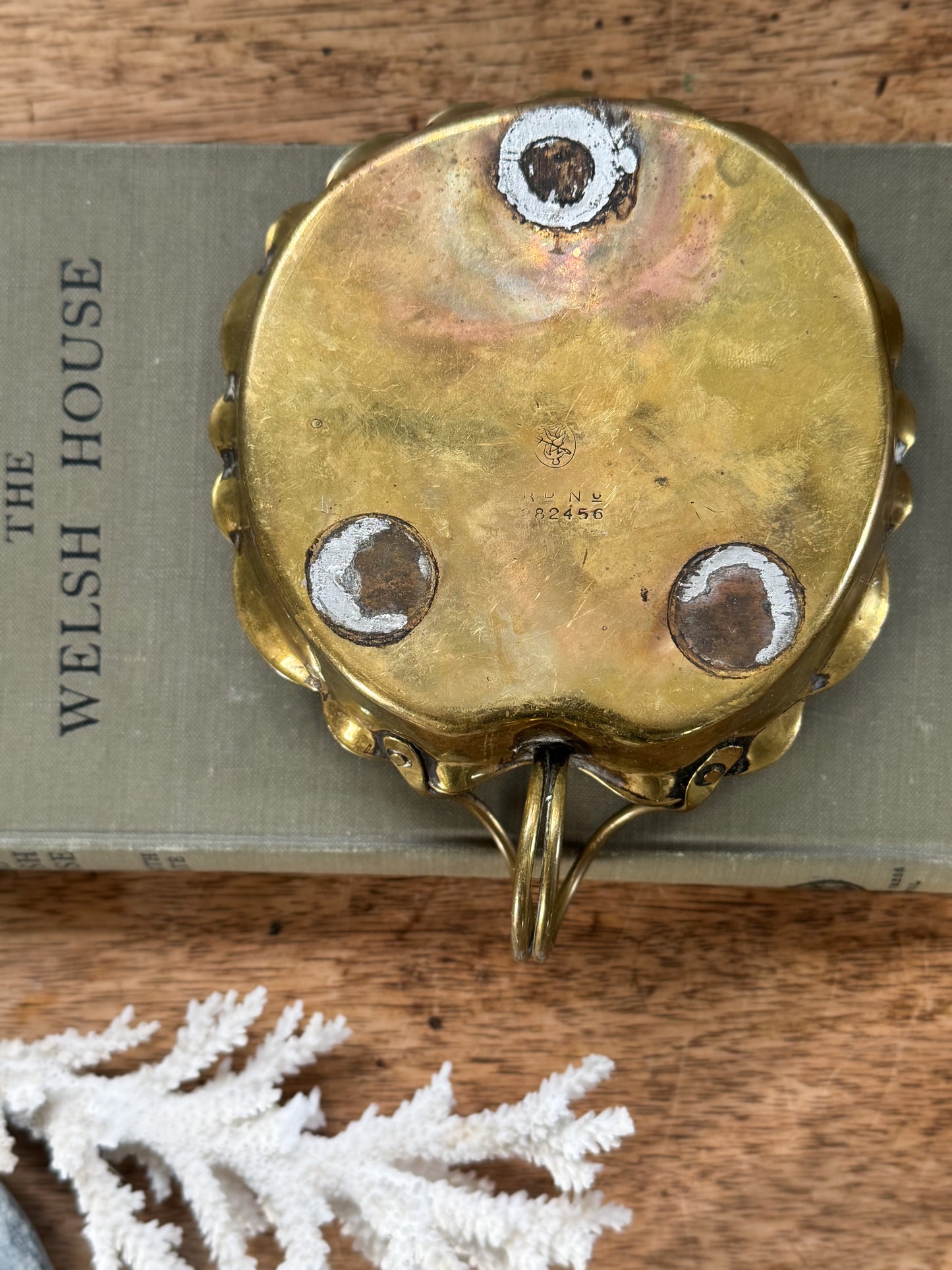 Antique Brass Scalloped Chamberstick with Original Snuffer - c.1890s