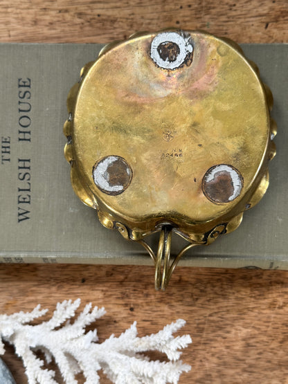 Antique Brass Scalloped Chamberstick with Original Snuffer - c.1890s