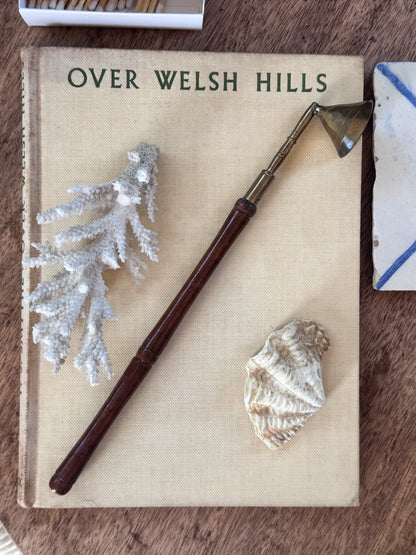 Vintage Brass & Turned Wood Candle Snuffer