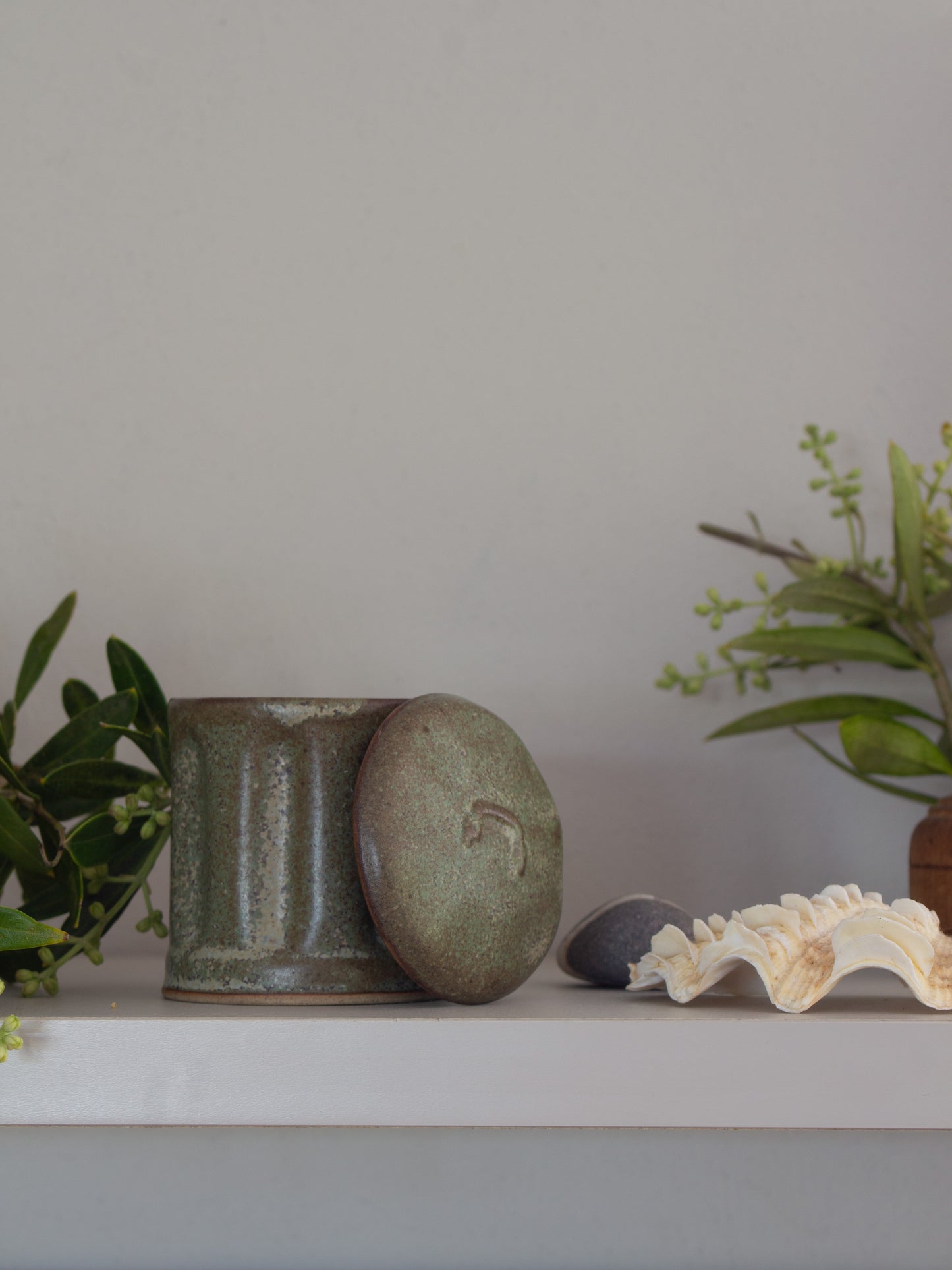 Vintage Studio Pottery ‘Dustbin’ Sculpture / Trinket Pot