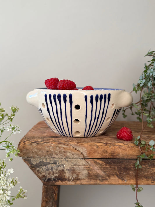 Vintage Studio Pottery Berry Strainer