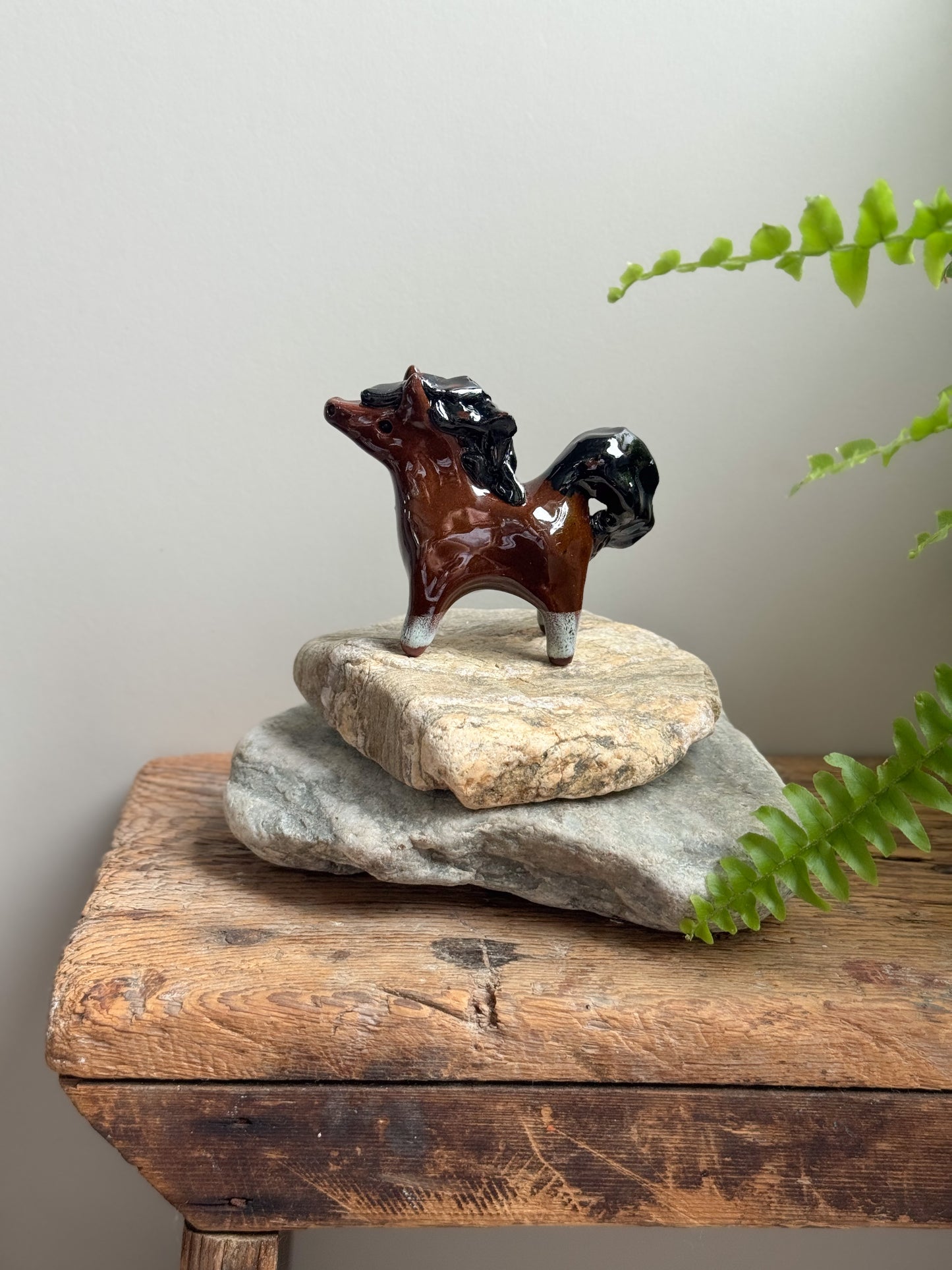 Vintage Handmade Studio Pottery Pony Figurine