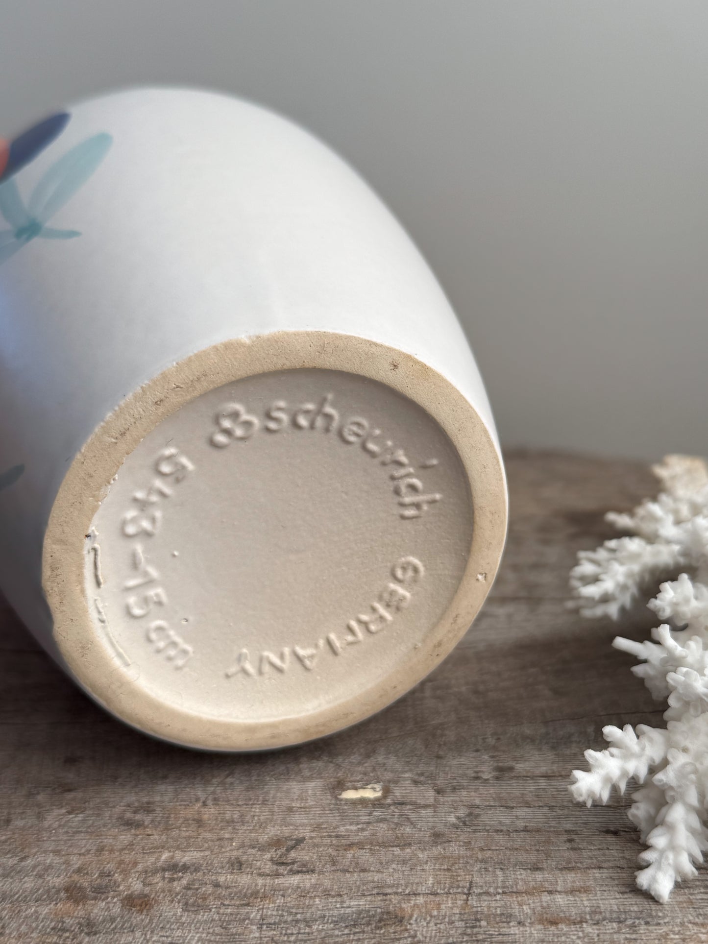 Vintage Scheurich Hand-Painted Vase (Germany, 1970s)