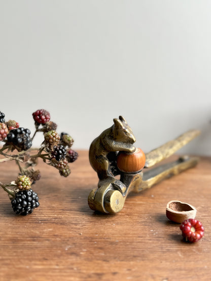 Antique Brass Squirrel Nutcracker