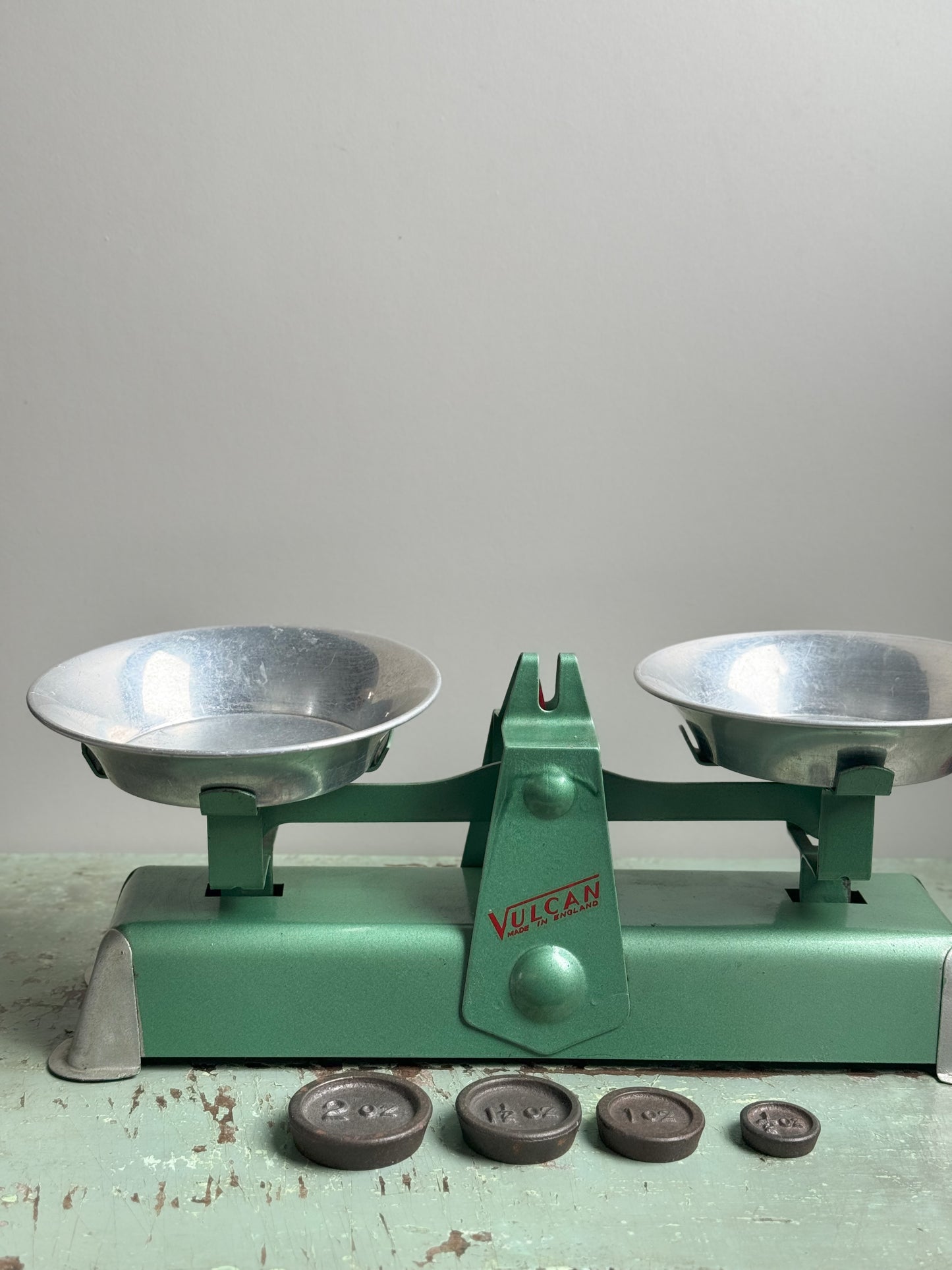 Vintage 1950s Children’s Vulcan Grocery Scales • Montessori, Pretend Play