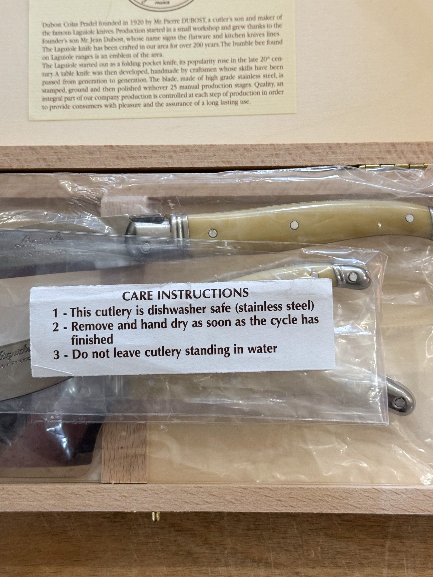 French Laguiole Jean Dubost 3-Piece Cheese Knife Set (Brand New in Box)