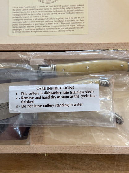 French Laguiole Jean Dubost 3-Piece Cheese Knife Set (Brand New in Box)
