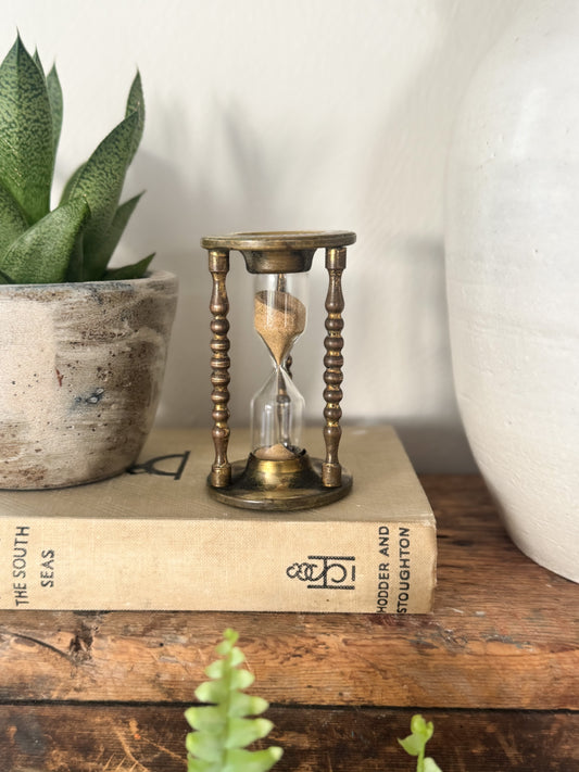 Antique Brass Hourglass Sand Timer