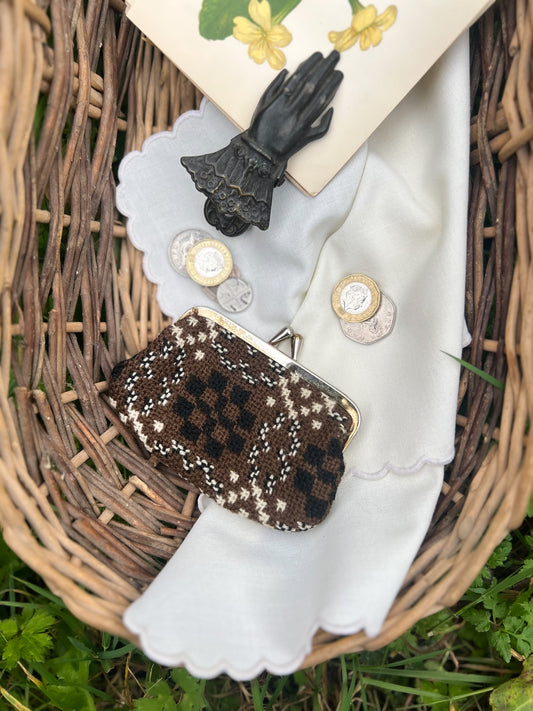 Vintage 1970s Welsh Wool Coin Purse