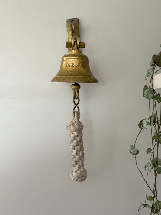 Vintage Solid Brass Ships Bell • Dabchick Sailing Club, West Mersea, Essex