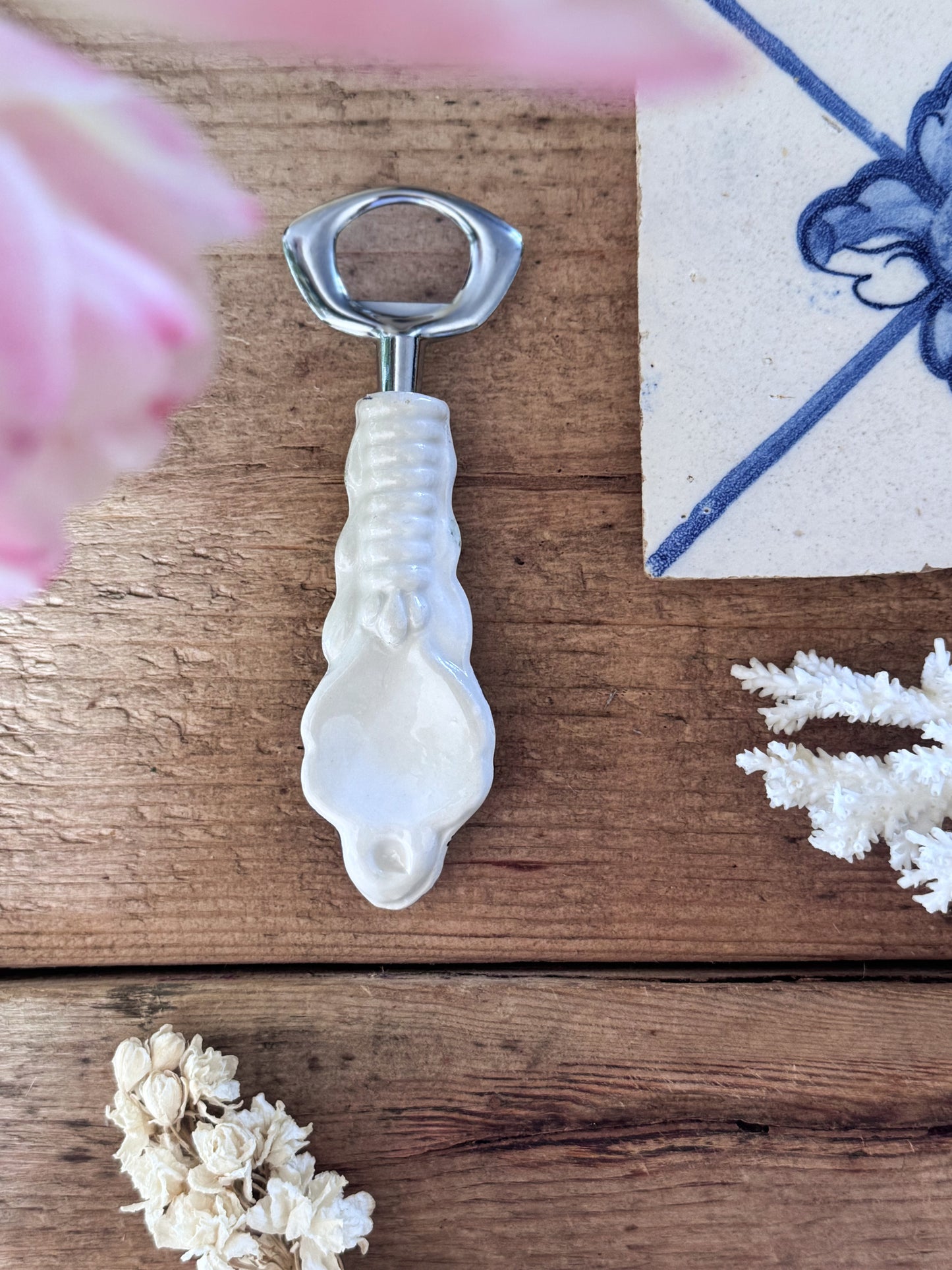 Vintage Italian Handmade Ceramic Lemon Bottle Opener