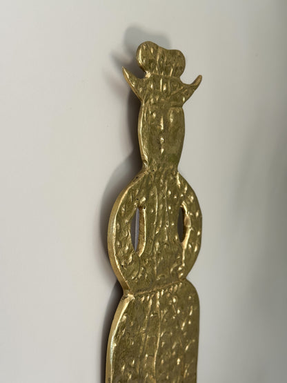 Antique German Folk Art Brass Candle Sconce | Found in West Berlin | Circa 19th Century