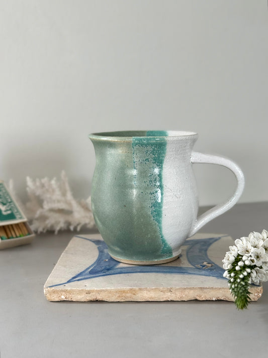 Vintage Studio Pottery Three Tone Mug